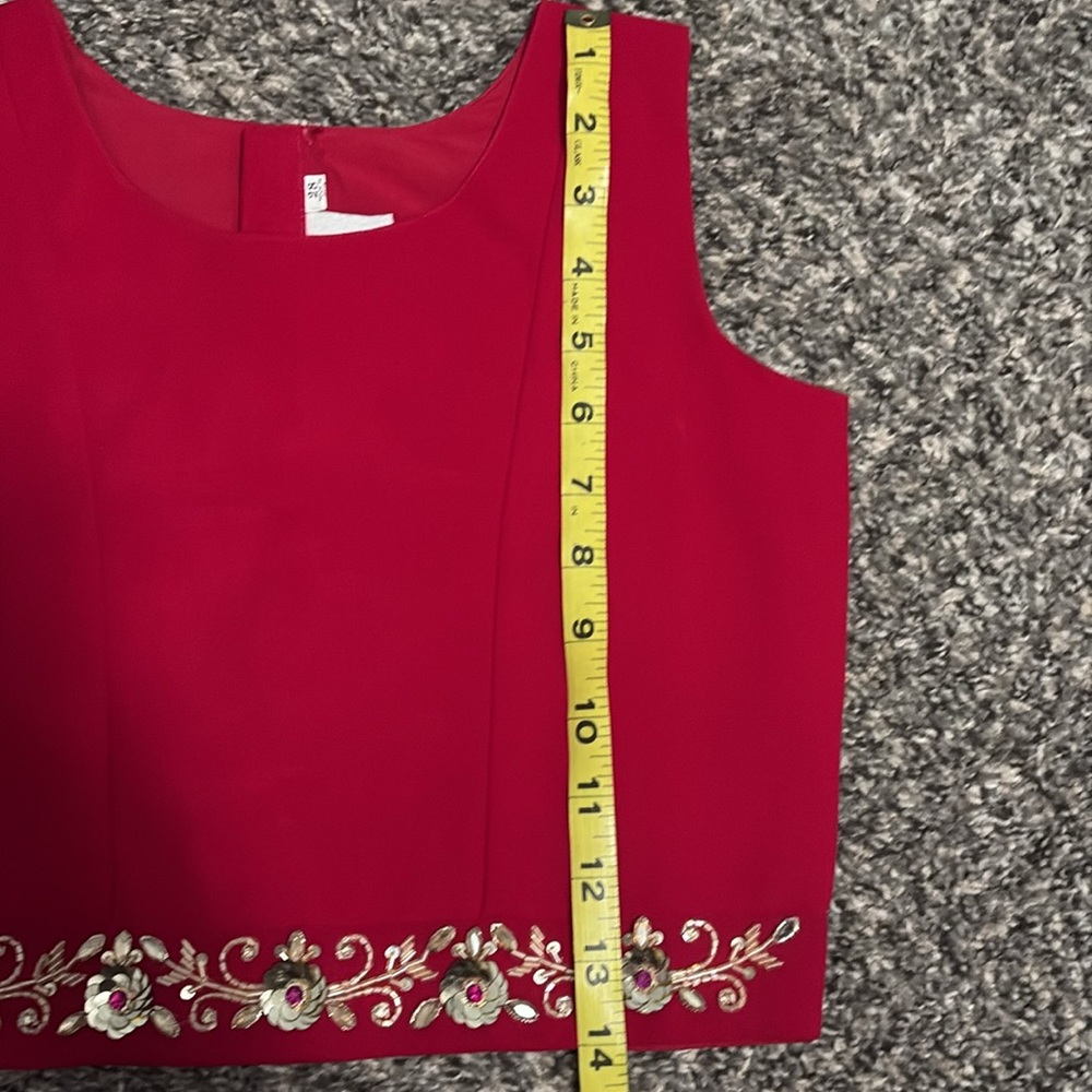 MISHA beaded Red Sleeveless Top - Picture 8 of 8